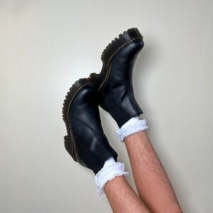 Black Rometty Combat Boots Chealsea Boots Platform